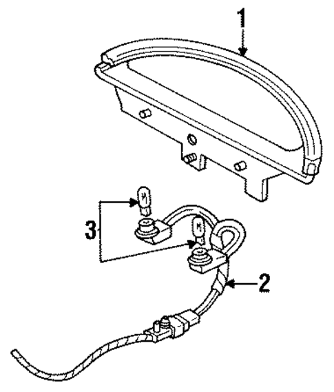 High Mounted Stop Lamp for 1993 Lincoln Mark VIII #0