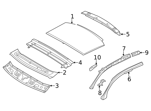 Roof & Components for 2017 Audi A3 Quattro #0