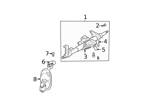 Steering Column Assembly for 2001 Hyundai Sonata #0