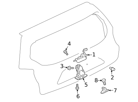Lock & Hardware for 2010 Mitsubishi Outlander #3