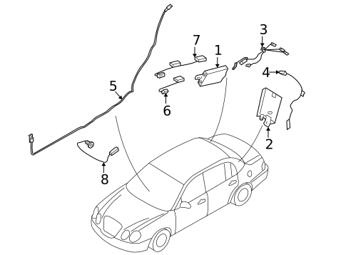 Antenna & Radio for 2009 Kia Amanti #0
