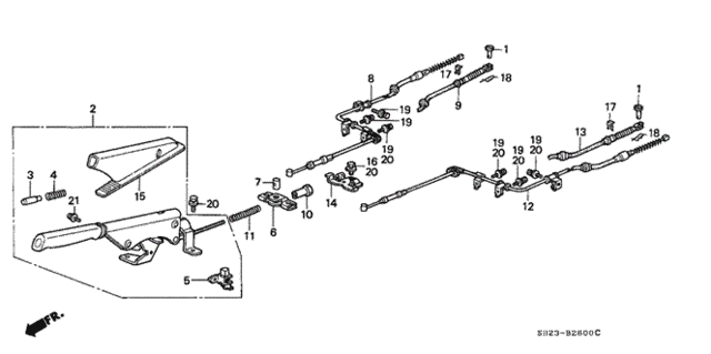 Parking Brake for 1991 Honda CRX #0