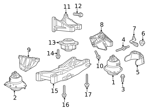 Engine & Trans Mounting for 2014 Chrysler 300 #0