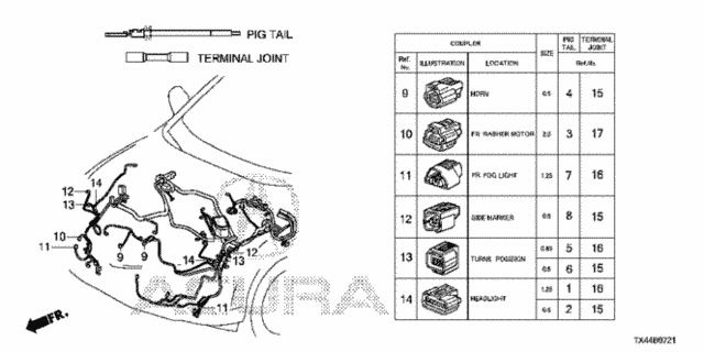 Electrical Connectors (FR.) (2) for 2016 Acura RDX #0