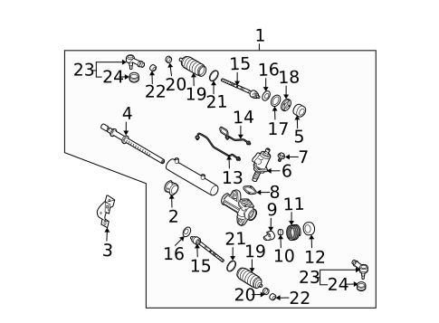 Steering Gear & Linkage for 2009 Kia Spectra5 #0