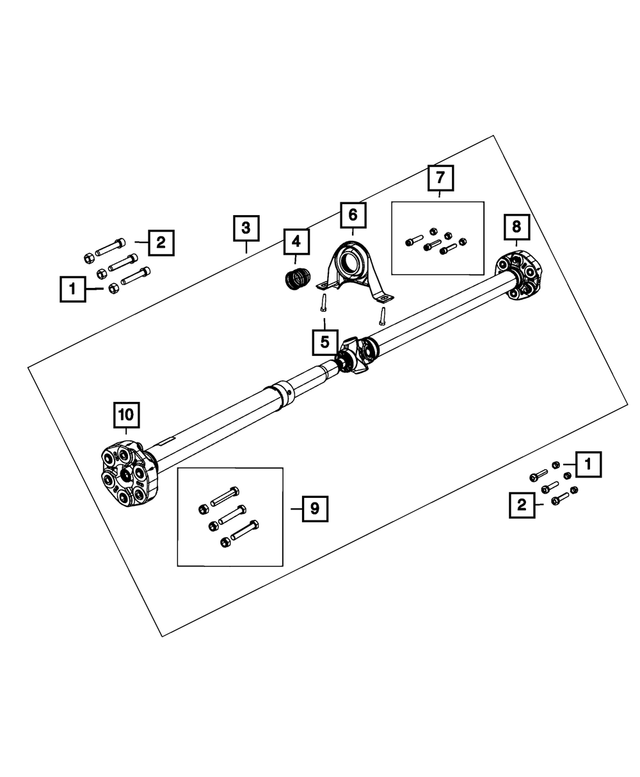 4593860AE - All Wheel Drive; Differential and Drive Line: Drive Shaft for Mopar Image