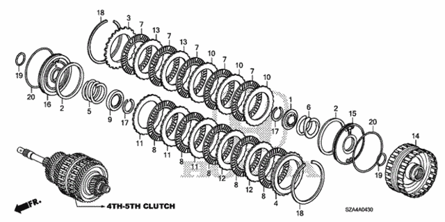 AT Clutch (4th-5th) for 2012 Honda Pilot #0