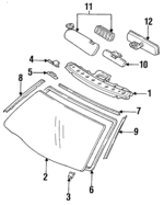 5612630010 - : Back Glass Spacer for Lexus: GS300, LS400 Image