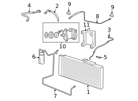 Condenser, Compressor & Lines for 2007 Dodge Ram 2500 #0