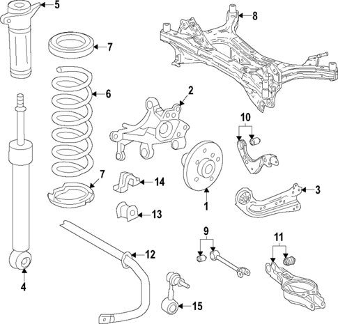 Rear Suspension for 2019 Lexus UX200 #1