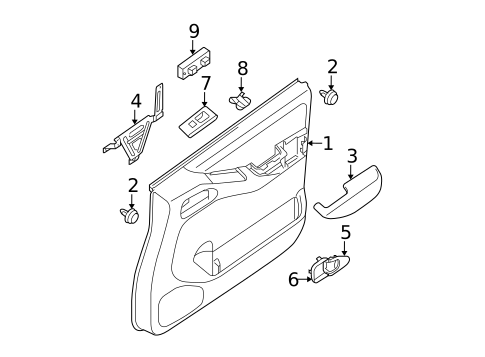 Interior Trim - Front Door for 2019 Nissan Frontier #0