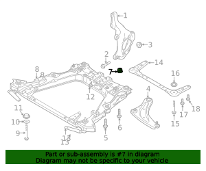 54588-1KA0A - Lower Control Arm Nut 2011-2025 Nissan LEAF | Official ...