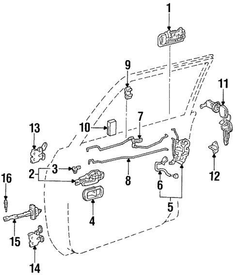 Rear Door for 1997 Lexus LX450 #2