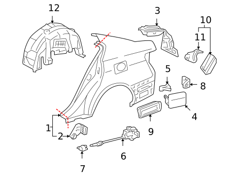 Fuel Door for 2011 Lexus GS450h #0