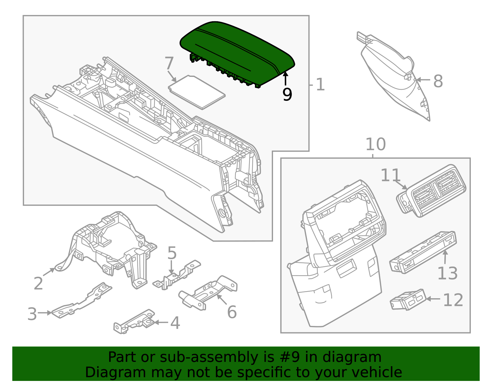 VA40-64-450D-02 - Lid Console - 2023-2025 Mazda CX-50 | Mazda Swag