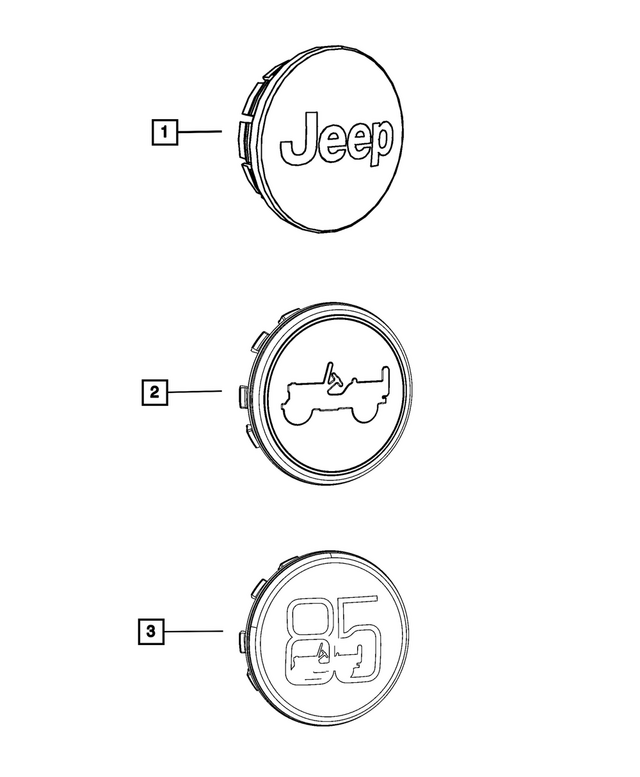 68679345AA - Wheels: Wheel Center Cap for Mopar Image