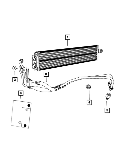 Transmission Oil Cooler, and Lines for 2017 Dodge Journey #0