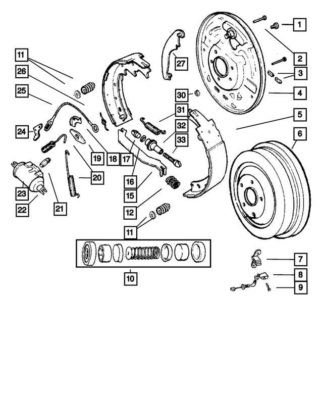 4761749AB - : Wheel Cylinder, Left for Mopar Image