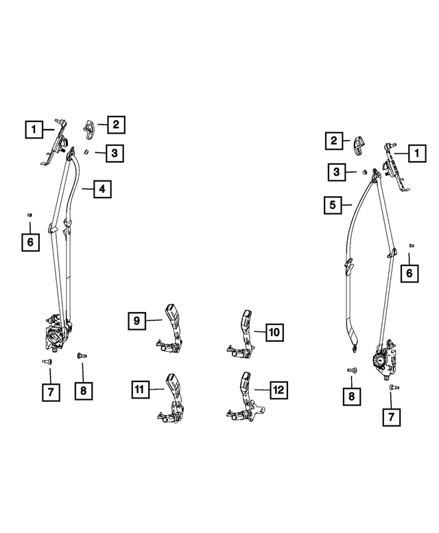 6509460AA - Restraints: Hex Nut for Mopar Image