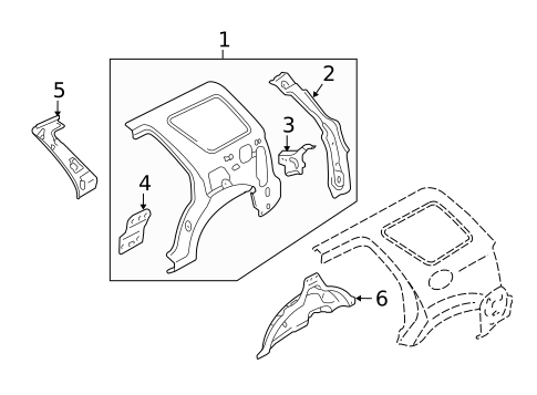 Inner Structure for 2008 Mercury Mariner #0