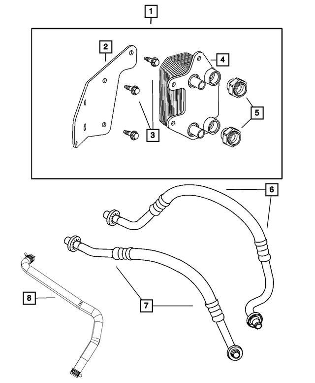 5030631AD - : Oil Cooler Inlet Line for Mopar Image