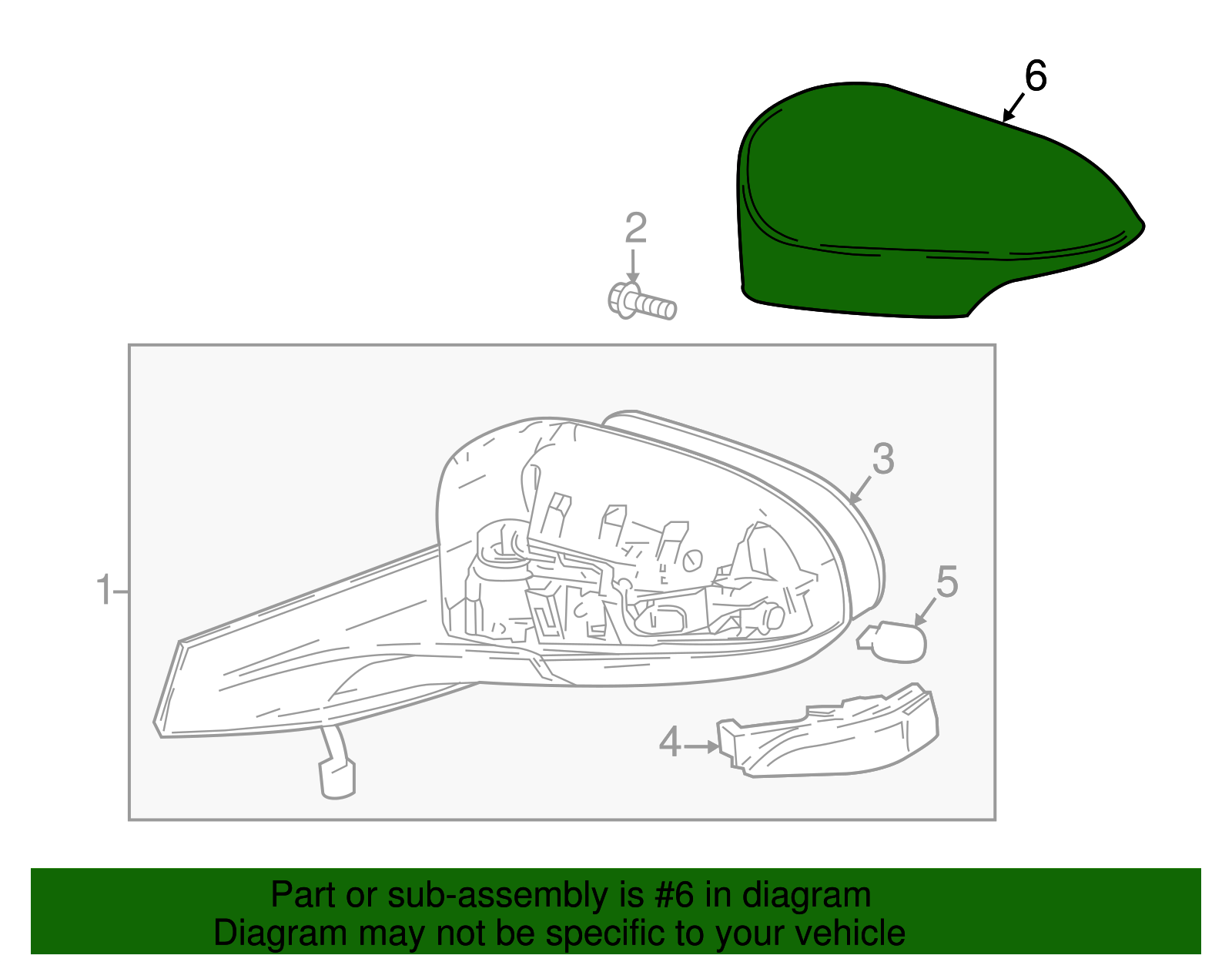Toyota OEM Mirror Cover Left 87945-0F911 | Toyota OEM Parts