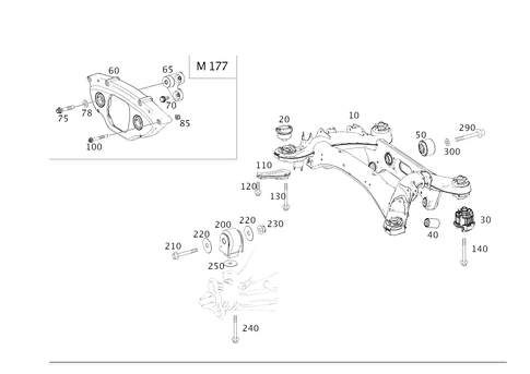 Rear Axle Carrier for 2020 Mercedes-Benz GLC63 AMG S #0
