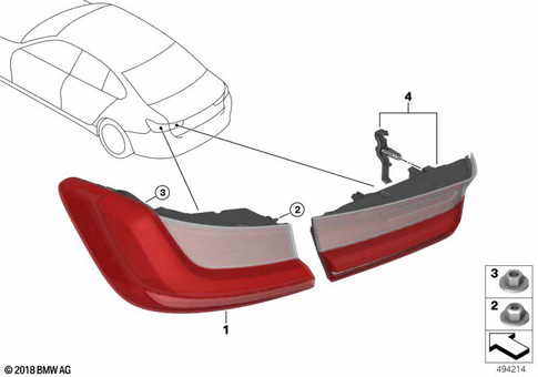 Rear Light for 2019 BMW M3 Competition #0