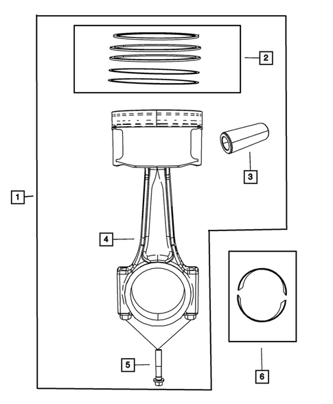 Crankshaft, Piston, Drive Plate, Flywheel, and Damper for 2009 Dodge Durango #5