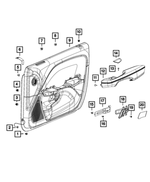 5LE441XCAC - : Front Door Trim Armrest, Right for Mopar Image