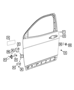 68110087AC - Doors, Door Mirrors and Related Parts: Front Door, Left for Mopar Image