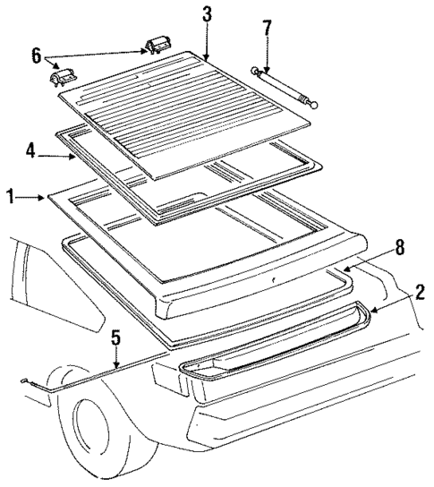 Gate & Hardware for 1985 Toyota Celica #0