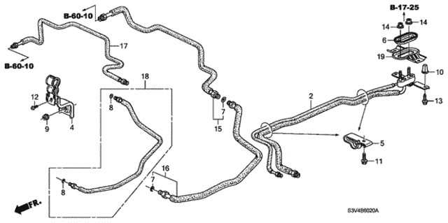 A/C Rear Hose - Rear Pipe for 2002 Acura MDX #0