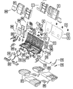 68086222AA - Interior Trim: Seat Back Foam, Bolster for Dodge: Durango | Jeep: Grand Cherokee, Grand Cherokee WK Image