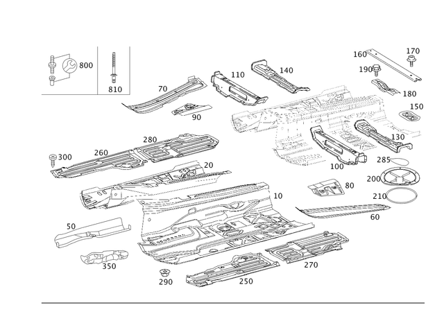 2116162116 - Substructure: Reinforcement for Mercedes-Benz: CLS500, CLS55 AMG, CLS550, CLS63 AMG, E320, E500, E55 AMG Image image