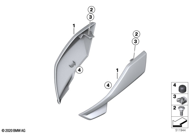 46638393620 - Frame and Mounting Parts: Headlight Housing, Right - Rohteil/blank for BMW-Motorrad Image