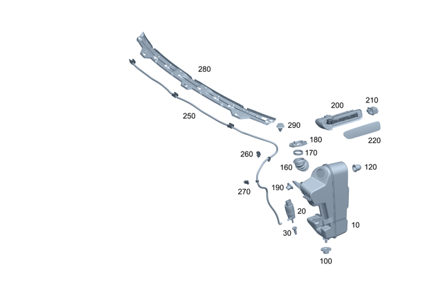 2958690600 - Emergency Equipment Windshield Washer System: Washer Fluid Reservoir for Mercedes-Benz Image image