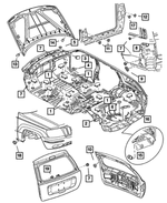 4580343 - Body Sheet Metal Except Doors: Floor Pan Plug for Mopar Image