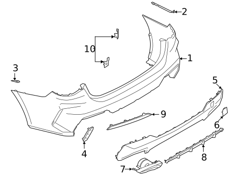 Bumper & Components - Rear for 2024 BMW M440i #1