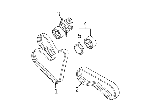 Belts & Pulleys for 2009 BMW 550i #0