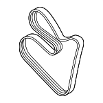 11287631817 - Cooling System: Alternator Belt for BMW: 545i, 550i, 645Ci, 650i, 745i, 745Li, 750i, 750Li, 760i, 760Li, Alpina B7, X5 Image