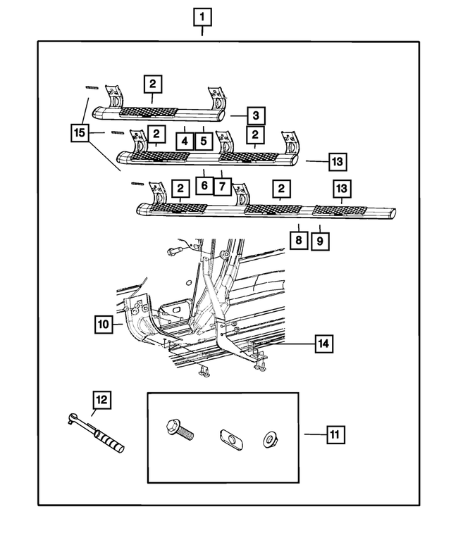 68044494AD - Mopar Accessories - Component Parts: Right Side Step for Mopar Image