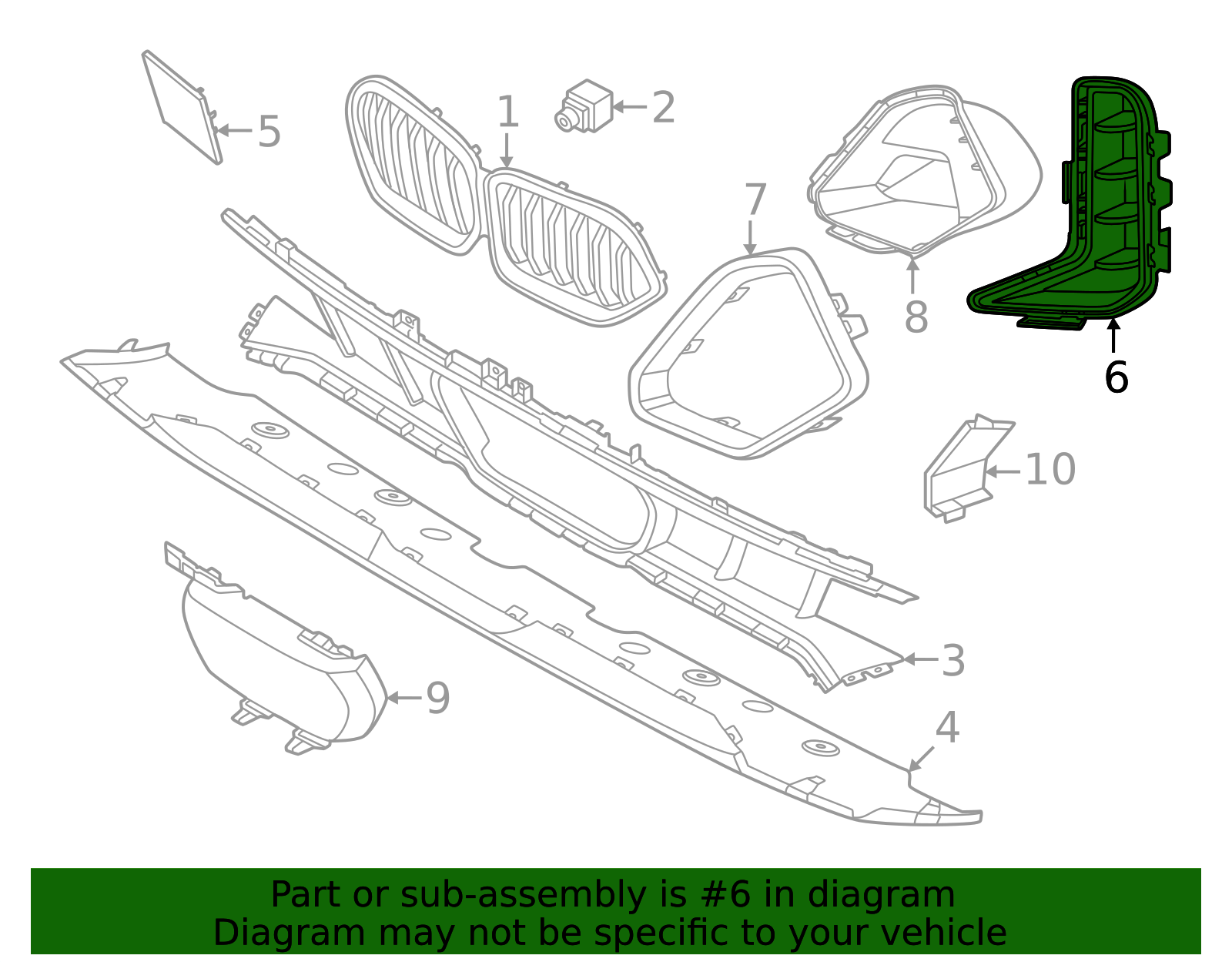Front Grille Replacement - OEM Exterior Styling for BMW | AutoNation Parts