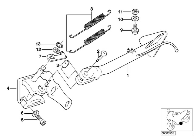 46532335316 - : Bracket Left for BMW-Motorrad Image