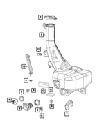 68617758AA - Electrical: Windshield Washer Reservoir for Dodge: Challenger, Charger Image