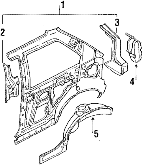 Inner Panel for 1988 Subaru Justy #0