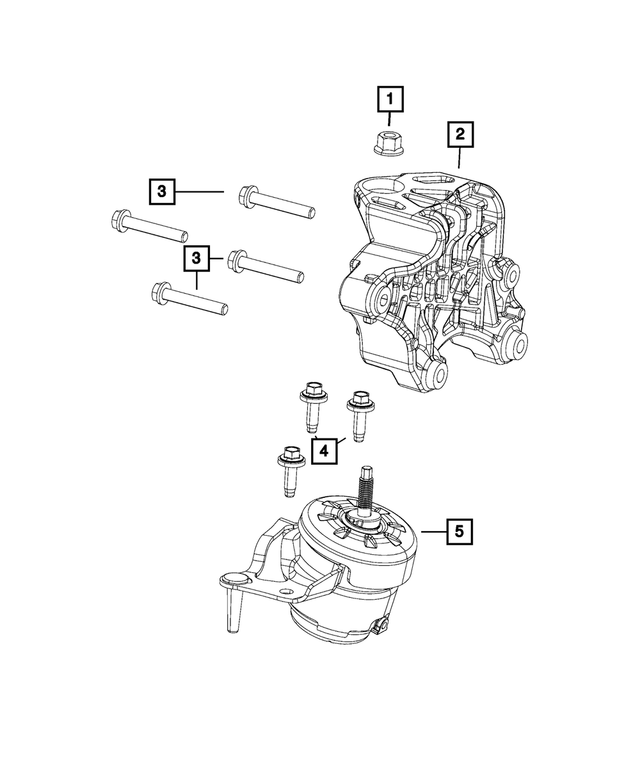 68271532AC - 2.0L I4 DOHC DI Turbo ; Engine: Engine Mount Bracket, Right Side for Mopar Image