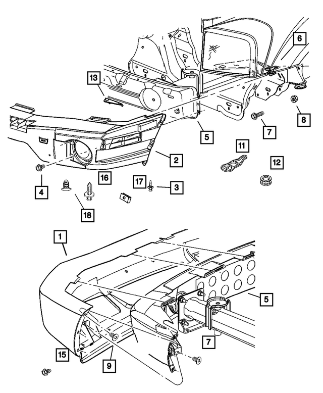 5HP21ZSPAC - Frames and Bumpers: Front Fascia for Mopar Image image