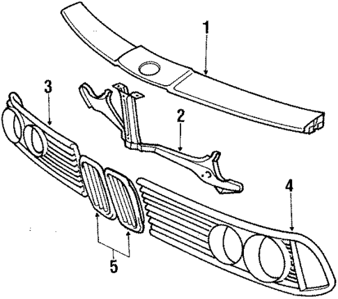 Grille & Components for 1984 BMW 733i #0