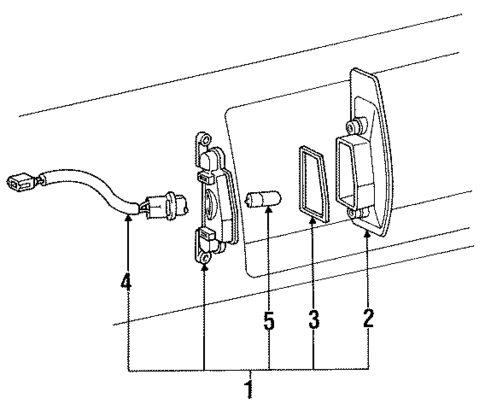 License Lamps for 1991 Lexus ES250 #0